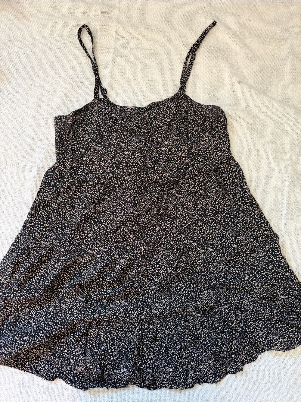Old Navy Black Mini Dress with White Dot Print